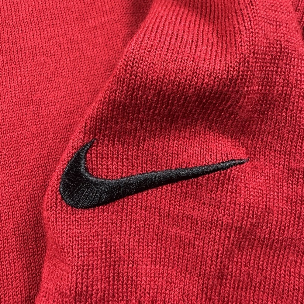 Nike Tiger Woods Wool Blend Knit Golf Sweater Red Mens XL EUC CU9782-687 - Picture 4 of 8